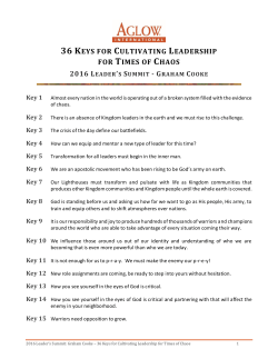 36 KEYS FOR CULTIVATING LEADERSHIP FOR TIMES OF CHAOS