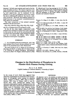 Changes in the Distribution of Phosphorus in Platelet