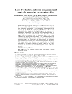 Label-free bacteria detection using evanescent mode of a