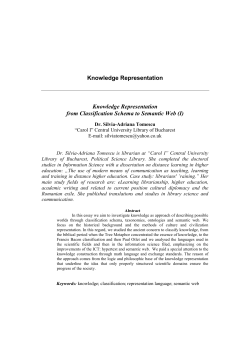 Knowledge Representation from Classification Schema to Semantic