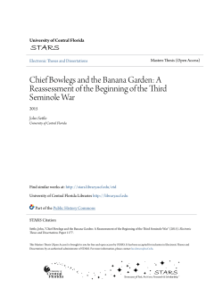 Chief Bowlegs and the Banana Garden: A Reassessment