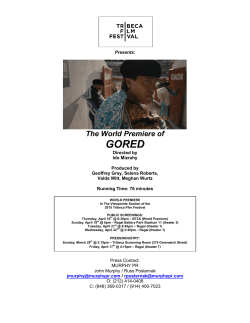 The World Premiere of