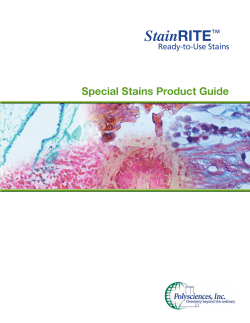 Special Stains Product Guide