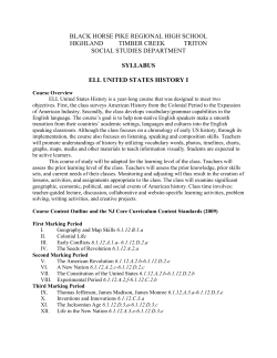 ELL - US I Curriculum - Black Horse Pike Regional School District