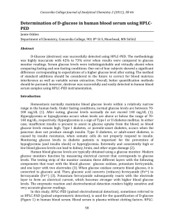Determination of D-glucose in human blood serum