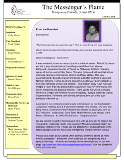 Summer 2016 - Alabama West Florida Conference United Methodist