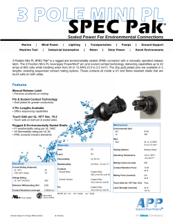 3 Pole Mini PL SPEC Pak Data Sheet