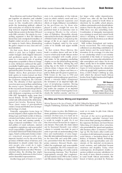 Me, Mine and Yours: Mining and Imperialism