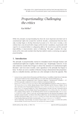 Proportionality: Challenging the critics