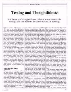 Testing and Thoughtfulness