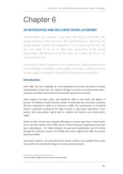 Chapter 6: An integrated and inclusive rural economy