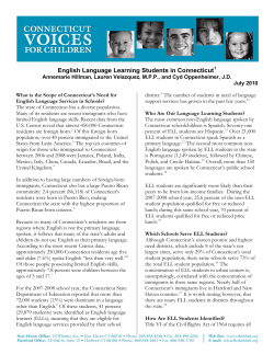 English Language Learning Students in Connecticut