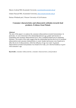 Consumer characteristics and ethnocentric attitudes