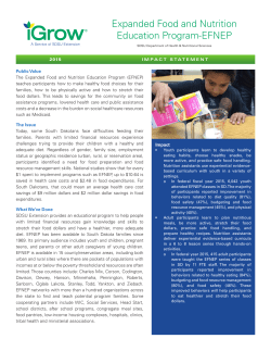 Expanded Food and Nutrition Education Program-EFNEP