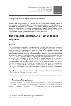 The Populist Challenge to Human Rights