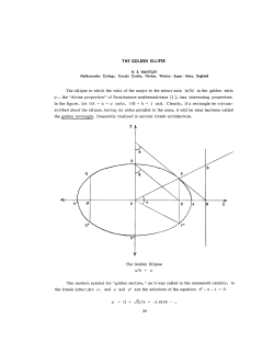 The Golden Ellipse - The Fibonacci Quarterly