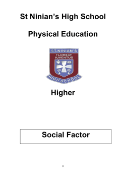 St Ninian`s High School Physical Education Higher Social Factor