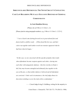 Irreconcilable Differences - Berkeley Journal of Criminal Law