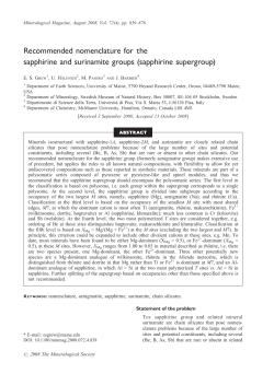 sapphirine supergroup - Commission on New Minerals
