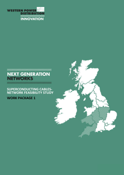 superconducting cables- network feasibility study work package 1