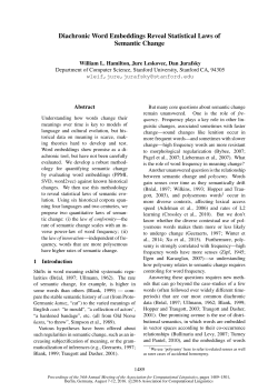Diachronic Word Embeddings Reveal Statistical Laws of Semantic