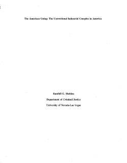 The American Gulag - Center on Juvenile and Criminal Justice
