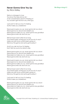 this weeks Silo Sing-Along songsheet.