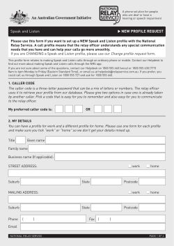 Speak and Listen NEW PROFILE REQUEST home home