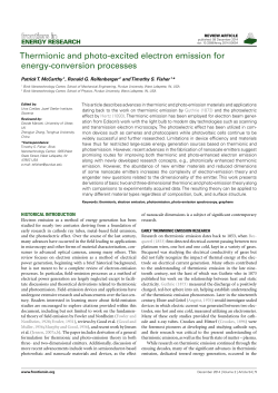 Thermionic and photo-excited electron emission for energy