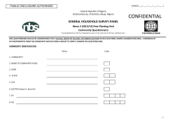 Community Questionnaire