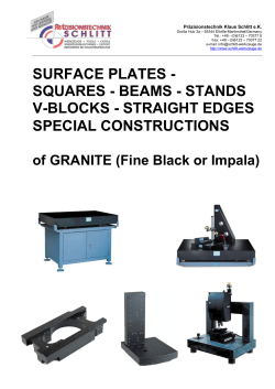 surface plates - squares - beams - stands v-blocks