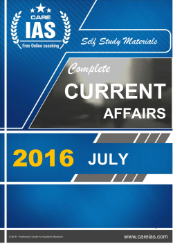 July 2016 - CARE IAS