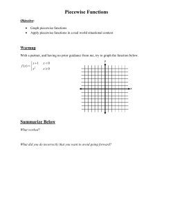Piecewise Functions - Manasquan Public Schools