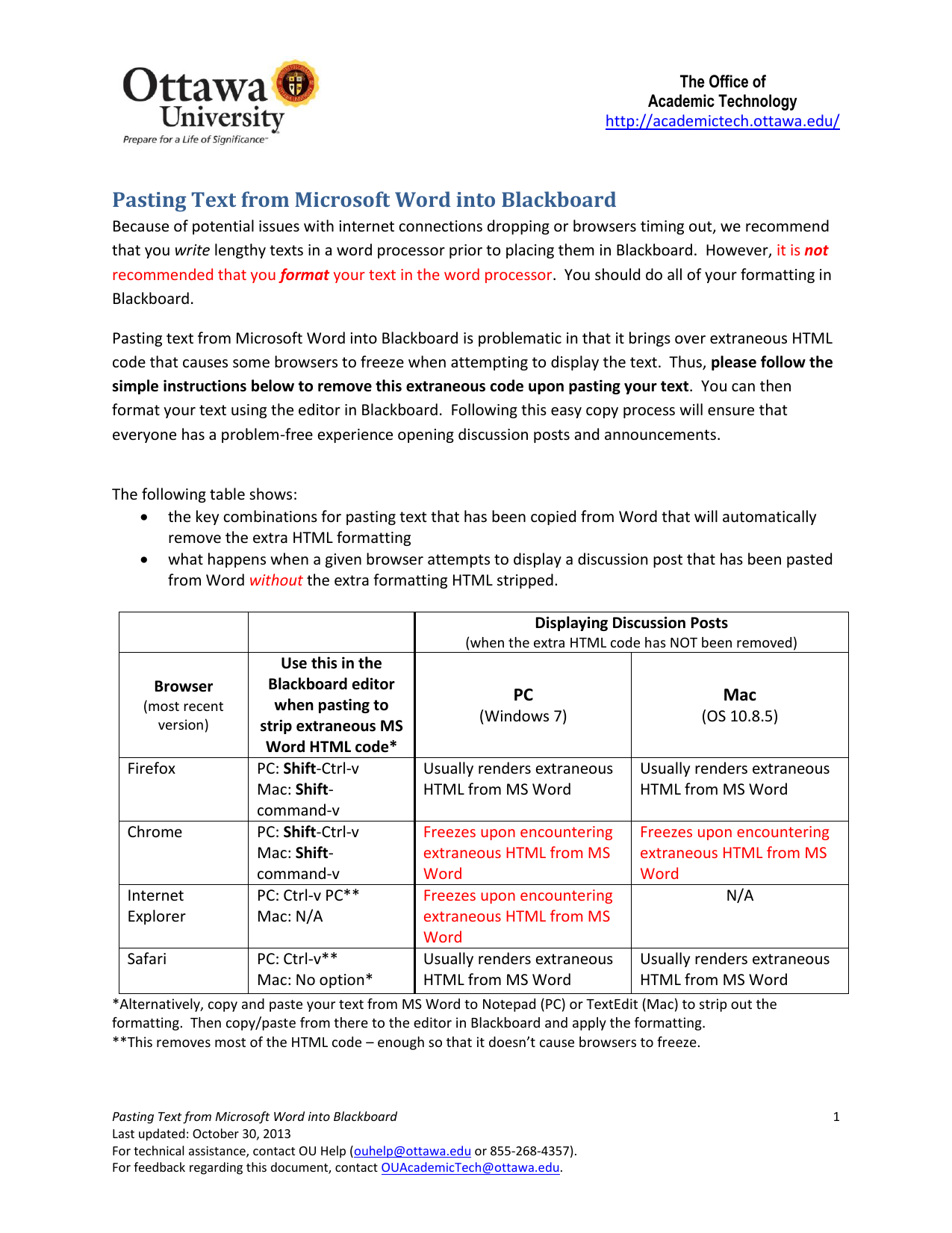 how to remove formatting in word for text copied from web