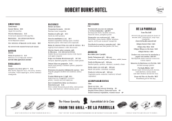 menu del restaurante