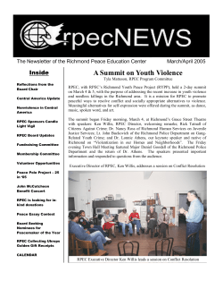 April - Richmond Peace Education Center