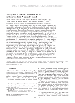 Development of a chlorine mechanism for use in the carbon