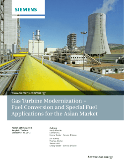 Gas Turbine Modernization &ndash; Fuel Conversion and Special Fuel