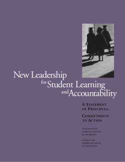 New Leadership for Student Learning and Accountability (December