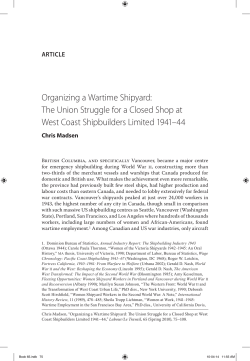 Organizing a Wartime Shipyard: The Union