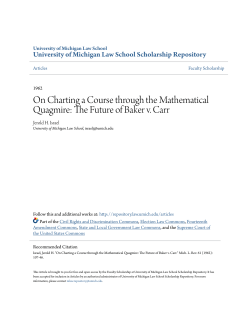 The Future of Baker v. Carr - University of Michigan Law School