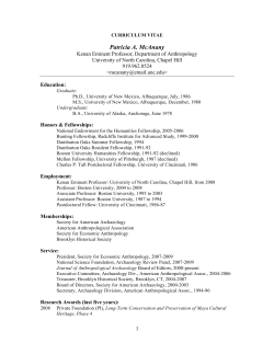 2McAnany.Brief CV and Publications