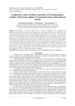 Comparative study of efficacy and safety of Iron polymaltose
