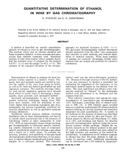 quantitative determination of ethanol in wine by gas chromatography