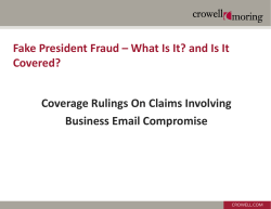 Coverage Rulings On Claims Involving Business Email Compromise