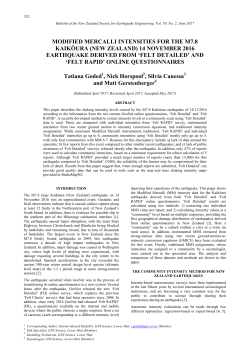 Modified Mercalli Intensities for the M7.8 Kaikōura (New Zealand)