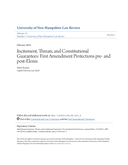 First Amendment Protections pre- and post-Elonis