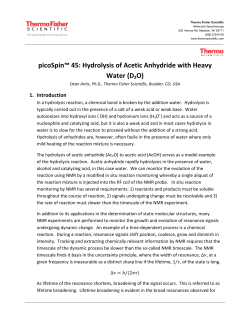 Hydrolysis of Acetic Anhydride with Heavy Water