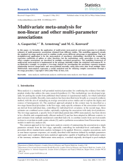 Multivariate metaanalysis for nonlinear and other multiparameter