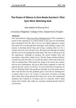 The Power of Silence in Zora Neale Hurston`s Their Eyes Were